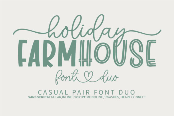 Holiday Farmhouse: A Handwritten Font for Modern Projects