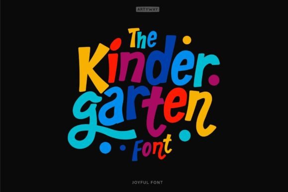 Kindergarten Font: A Fiesta of Color for Child-Centric Design