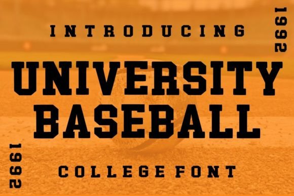 University Baseball: A Vintage Collage Font for Bold Branding