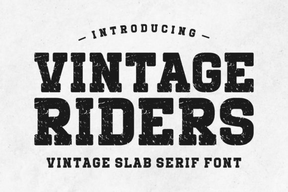 Vintage Riders: The Bold Slab Serif for Unapologetic Design